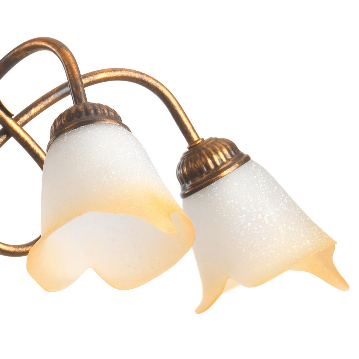 Kronleuchter 4250/5b - Bronzefarben, KONVENTIONELL, Glas/Metall (75/82cm)