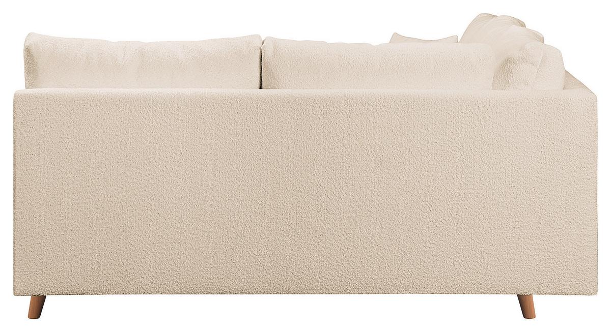 Ecksofa Ariella Weiß S: 231x161 cm - Naturfarben/Weiß, Design, Textil (231/161cm) - Livetastic