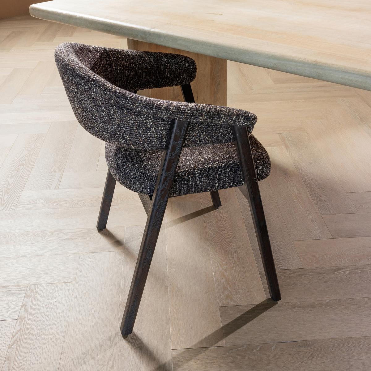 ARMLEHNSTUHL-SET Tunar Dunkelbraun 2-teilig - Dunkelbraun, MODERN, Holz/Textil (60/77/60cm) - Livetastic