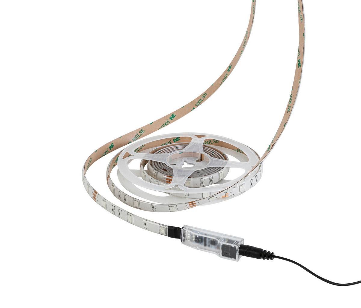 Led Díszlámpa Thore Kb. 300cm - fekete/fehér, Modern, műanyag (300cm) - Luca Bessoni