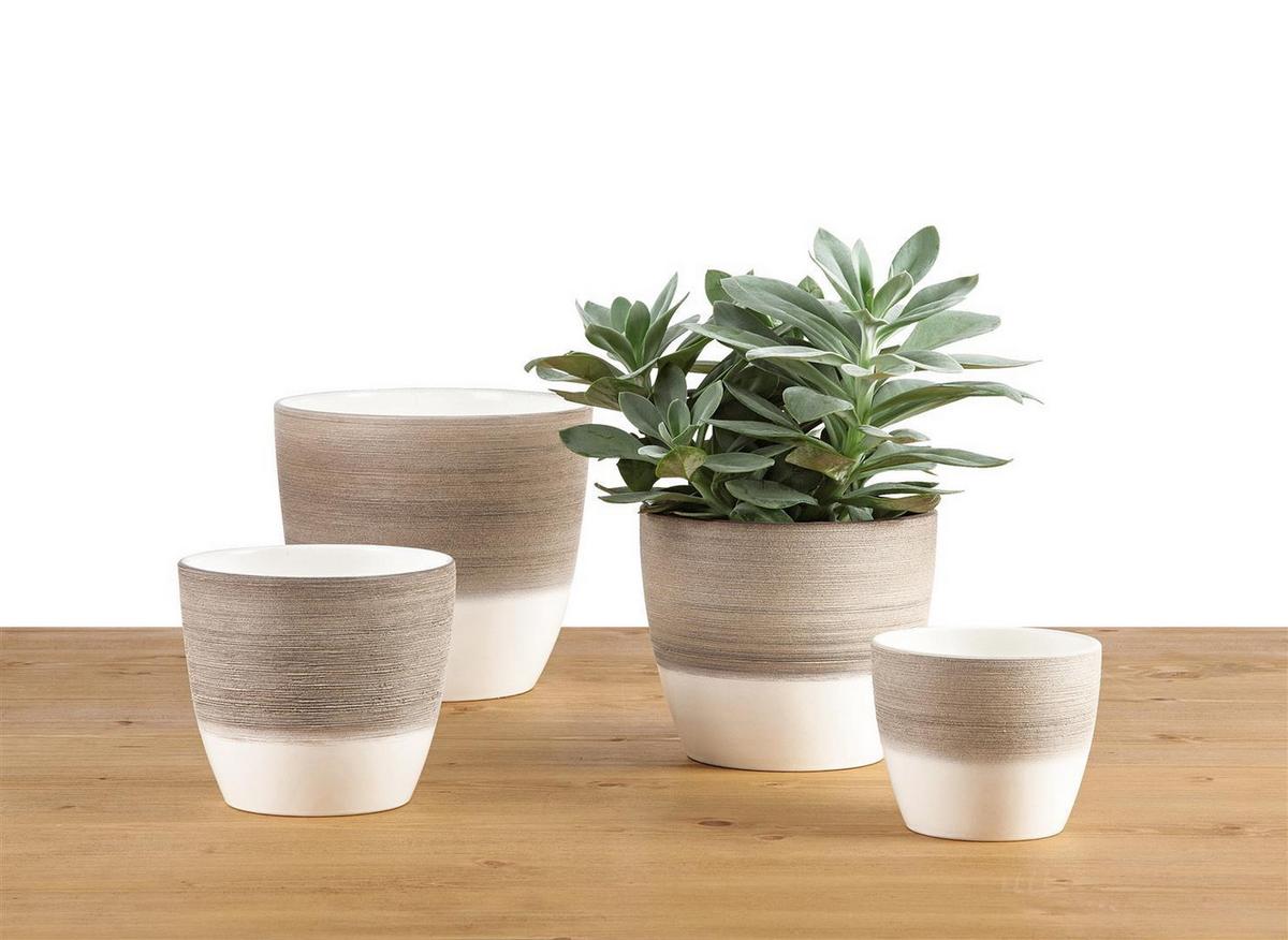 Kaspó Krém - krém, kerámia (11/11/10cm)