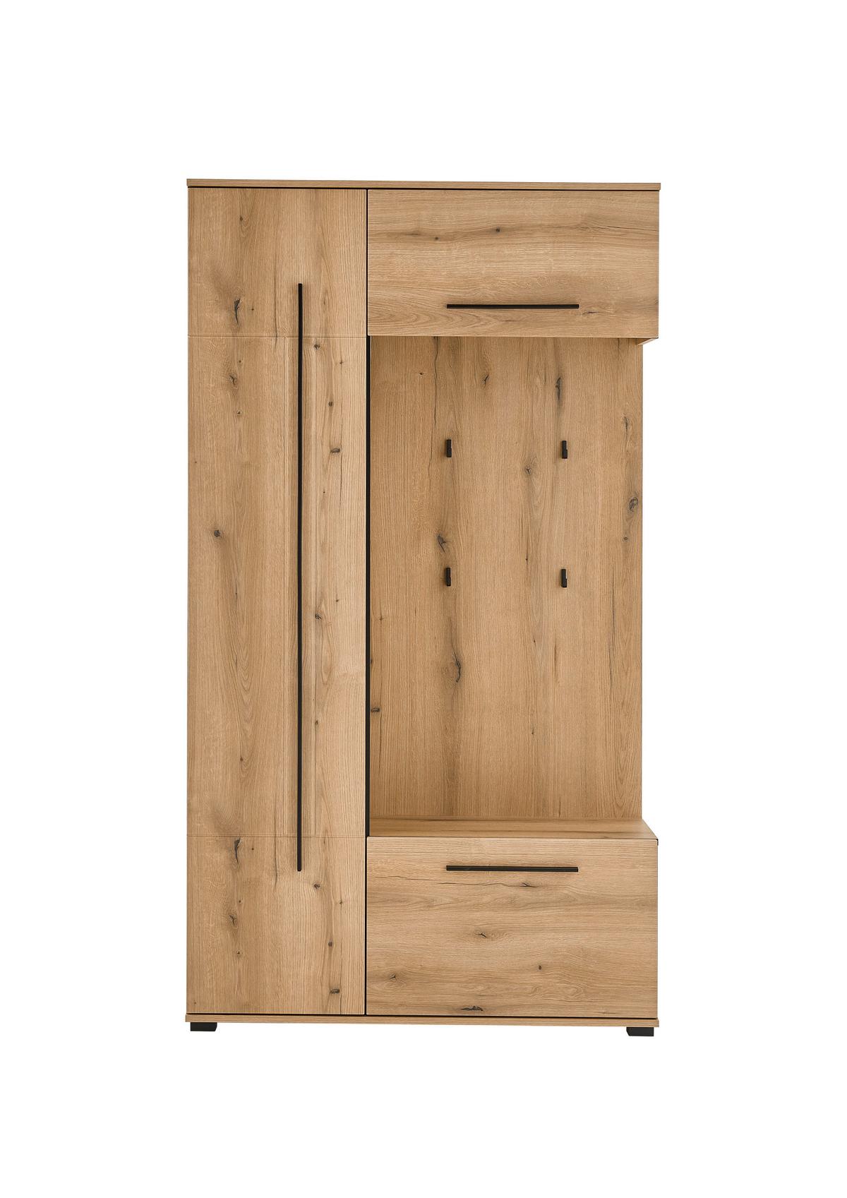 GARDEROBE Cantara Eichefarben B: 111cm - Eichefarben, MODERN, Holzwerkstoff (111/201/39cm) - MID.YOU