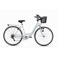 Citybike 28'' mit Korb DaCapo Cantaloupe weiß/türkis - Weiß, LIFESTYLE, Metall (25/140/60cm)
