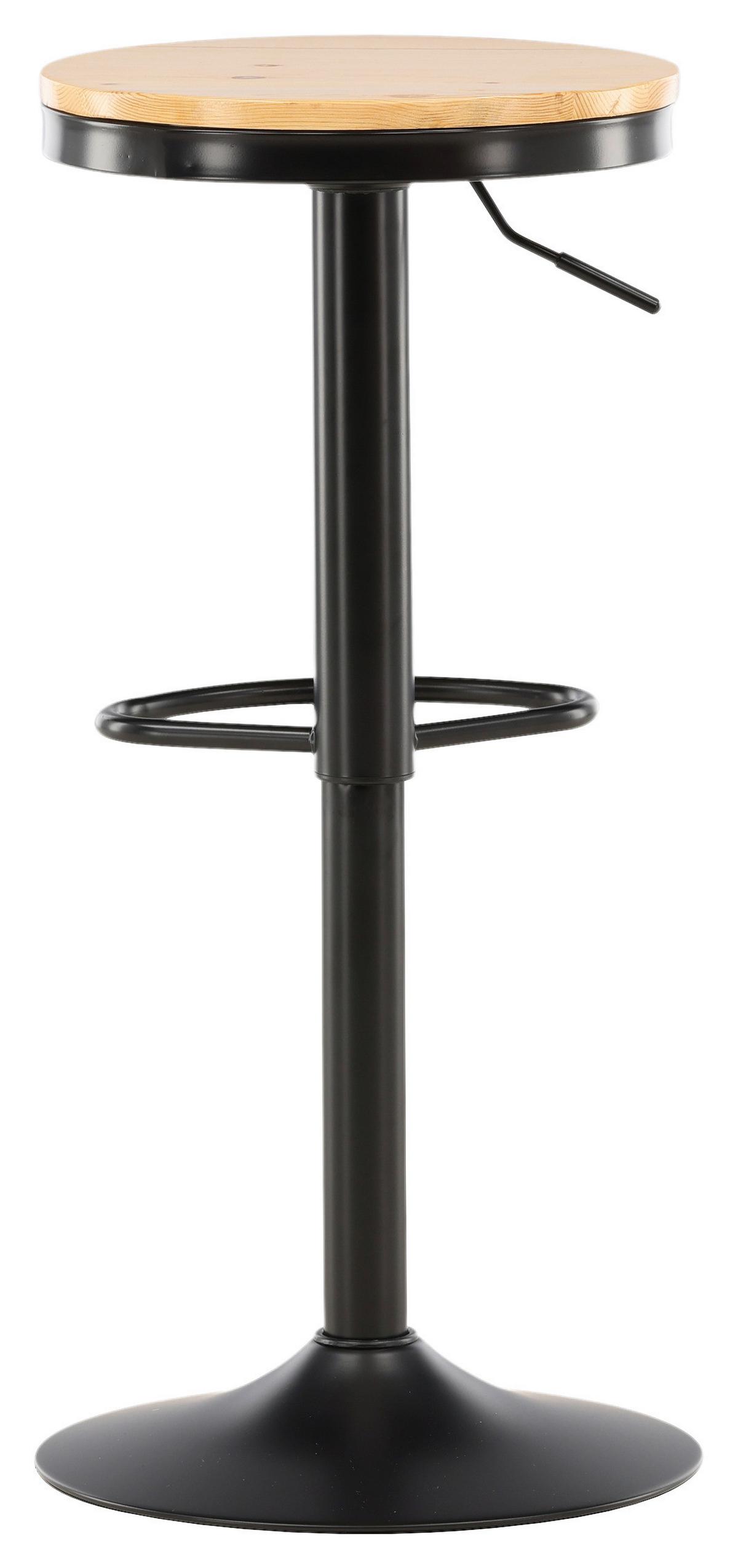 Barhocker-set Conway - Beige/Schwarz, Design, Holz/Metall (36.5/80/37cm) - Livetastic