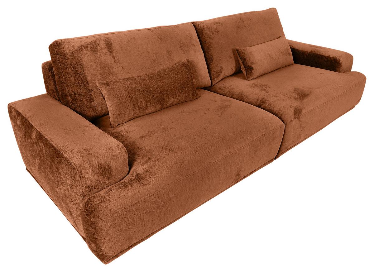 Bigsofa Mezino B: 282 cm Braun Chenille - Schwarz/Braun, KONVENTIONELL, Textil (282/73/115cm) - MID.YOU