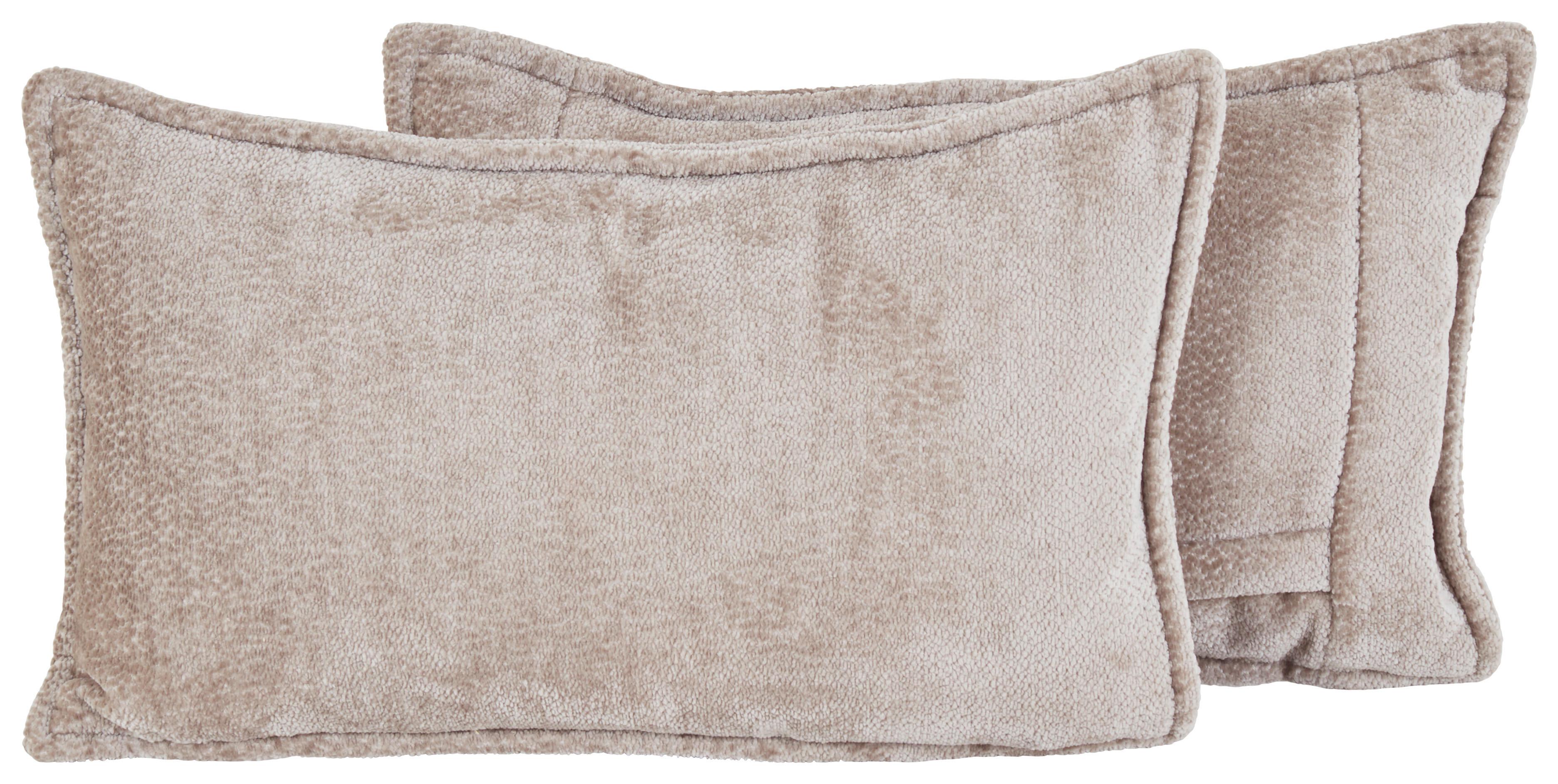 Zierkissen Lea 52x32 cm Polyester Hellbraun mit Zipp - KONVENTIONELL, Textil (52/32cm) - Luca Bessoni
