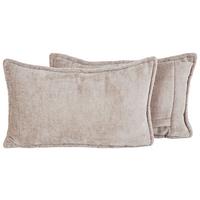 Zierkissen Lea 52x32 cm Polyester Hellbraun mit Zipp - KONVENTIONELL, Textil (52/32cm) - Luca Bessoni