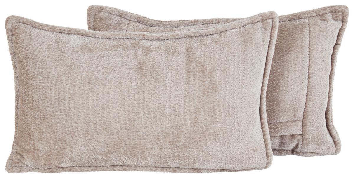 Zierkissen Lea 52x32 cm Polyester Hellbraun mit Zipp - KONVENTIONELL, Textil (52/32cm) - Luca Bessoni