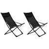 Strandsessel Seville Metall, Textil - Schwarz, KONVENTIONELL, Textil/Metall (63/89/84cm) - Gardenson