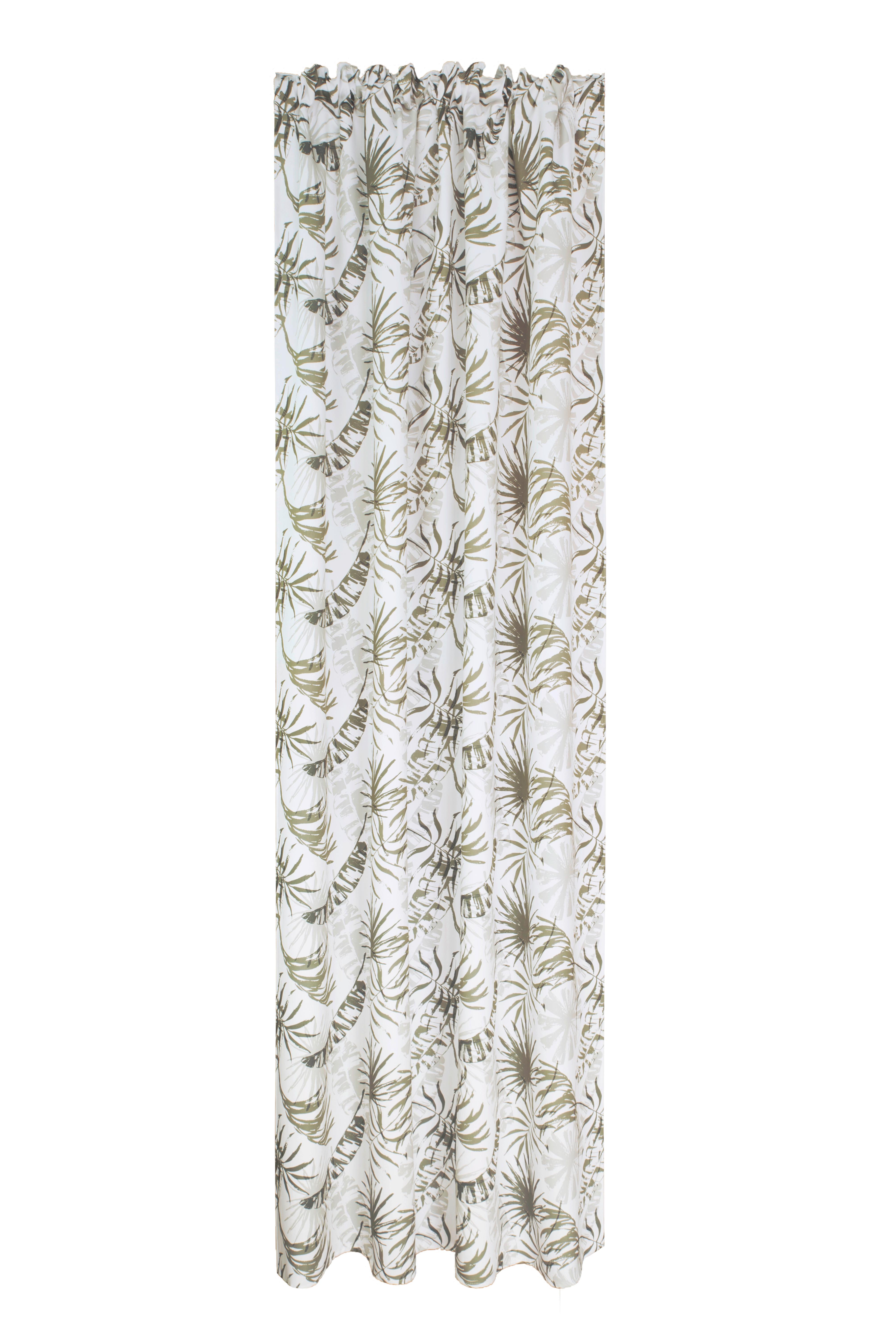 Vorhang mit Multifunktionsband Nele 140x245 cm Olivgrün - Olivgrün, ROMANTIK / LANDHAUS, Textil (140/245cm) - James Wood