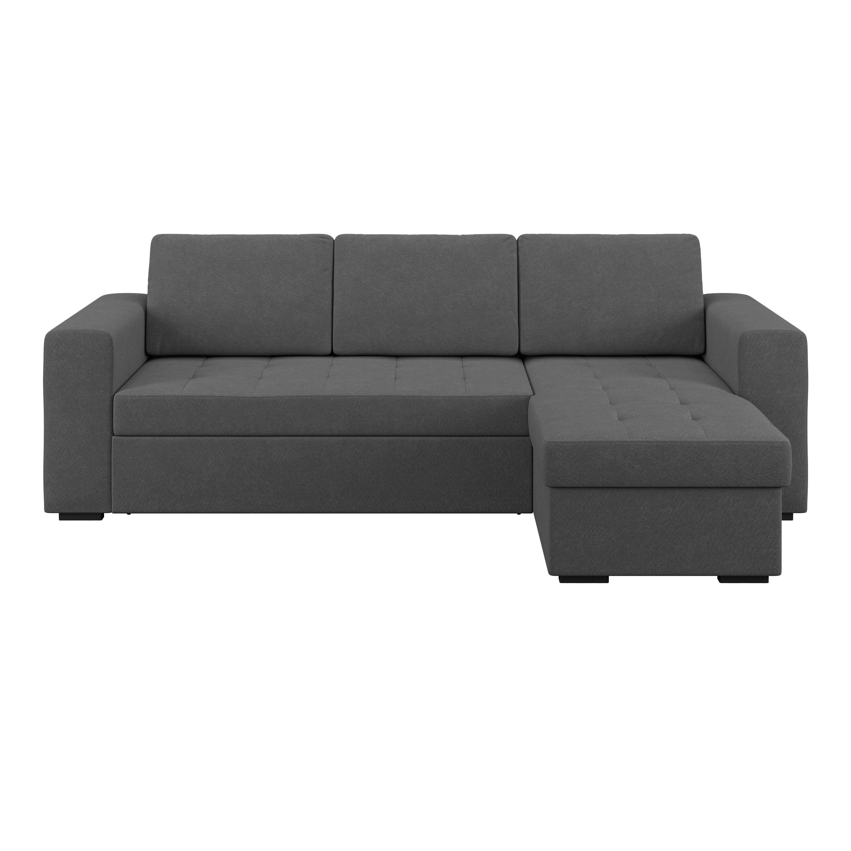 Ecksofa Jan Anthrazit S: 247x155 Cm - Anthrazit, Trend, Textil (247/155cm)