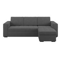 Ecksofa Jan Anthrazit S: 247x155 Cm - Anthrazit, Trend, Textil (247/155cm)