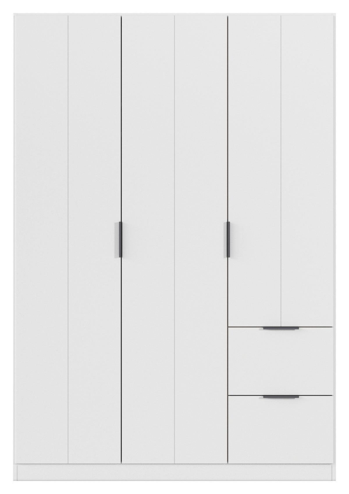DREHTÜRENSCHRANK Ella Weiß B: 136cm - Weiß, MODERN, Holzwerkstoff (136/197/54cm) - Rauch Möbel