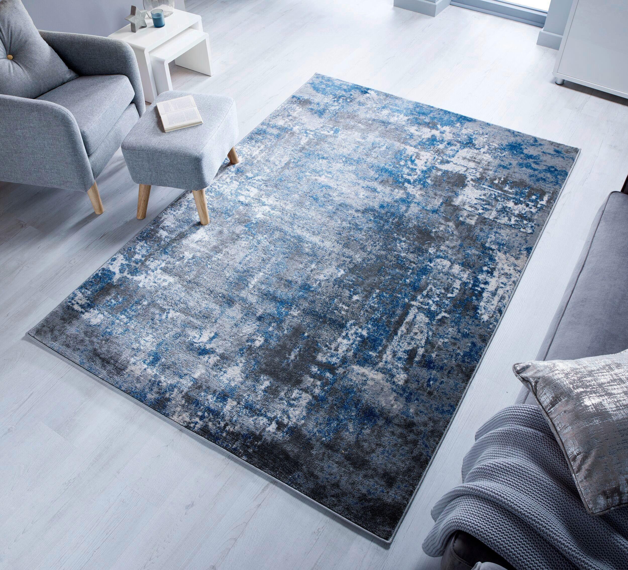 Webteppich Wonderlust - Blau, KONVENTIONELL, Textil (200/290cm)