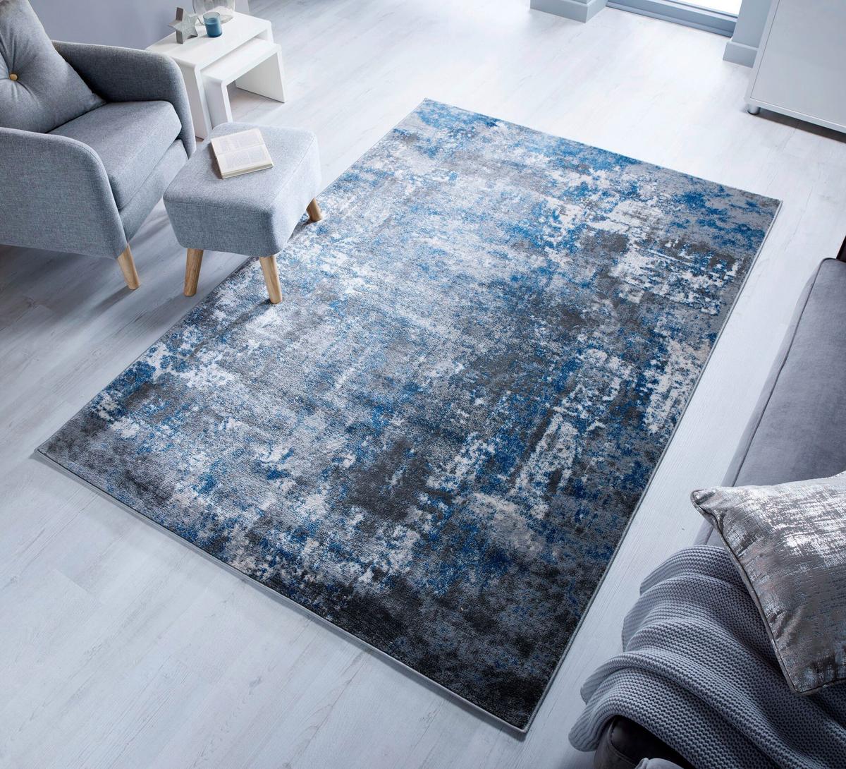 Webteppich Wonderlust - Blau, KONVENTIONELL, Textil (200/290cm)