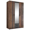 Drehtürenschrank Mit Spiegel B: 120 Cm Chicago - Schieferfarben/Akaziefarben, Basics, Glas/Holzwerkstoff (120/196/53,5cm) - MID.YOU