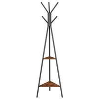 Garderobenständer mit 6 Haken B: 49 cm, H: 179 cm - Schwarz/Braun, Trend, Holzwerkstoff/Metall (49/179/49cm) - Boxxx