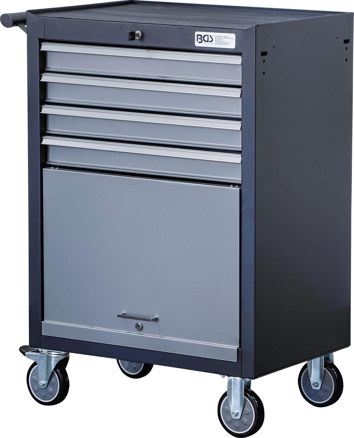 Werkstattwagen Azubi 4 Laden Anthrazit/grau B: 68 Cm - Anthrazit/Grau, Basics, Metall (68/101,4/45,8cm)