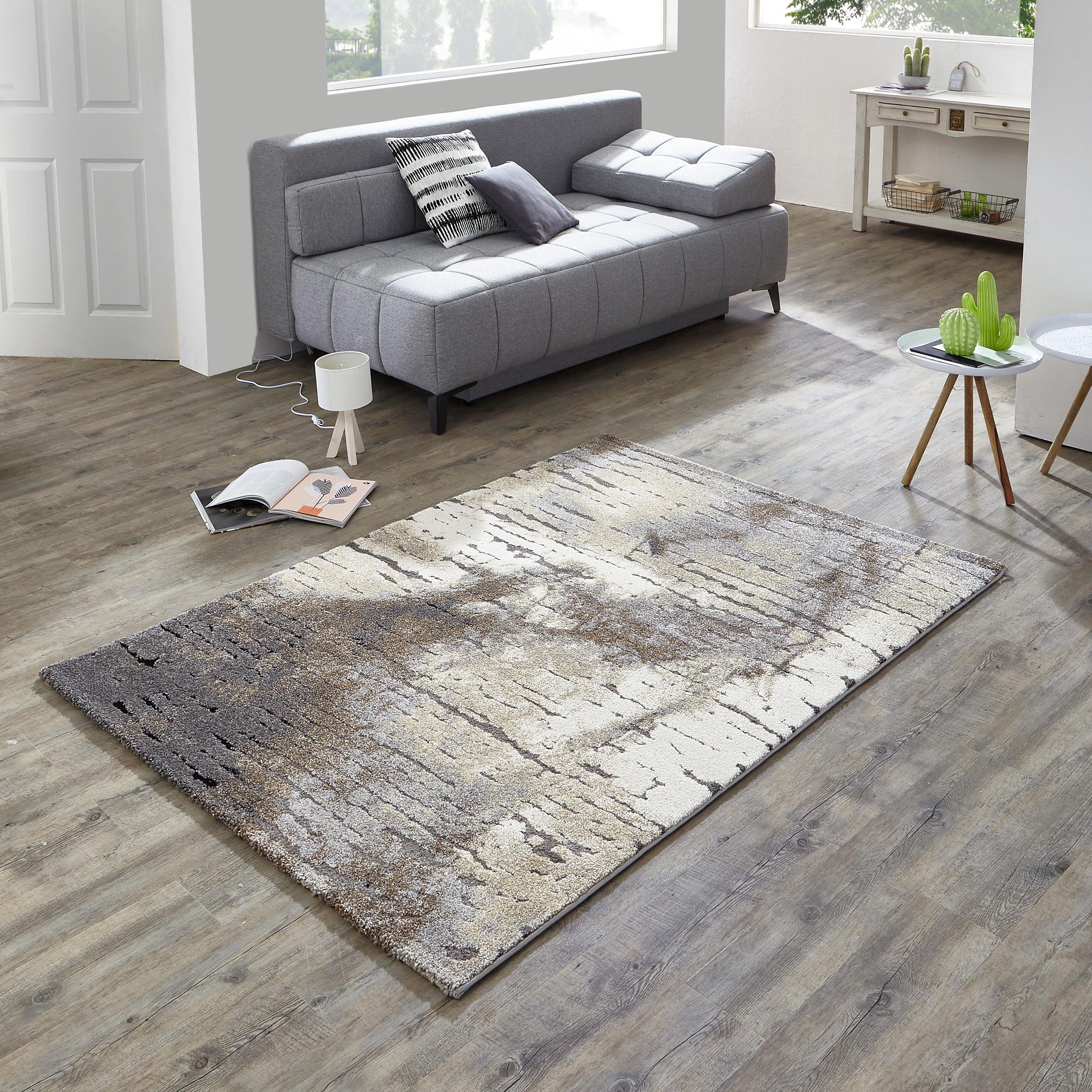 Webteppich Timber - Dunkelgrau/Anthrazit, Design, Textil (200/290cm) - WECON HOME