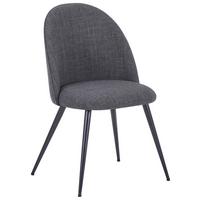STOLIČKA LOTTE - čierna/sivá, Lifestyle, kov/textil (49.5/83.5/53.5cm) - Mömax