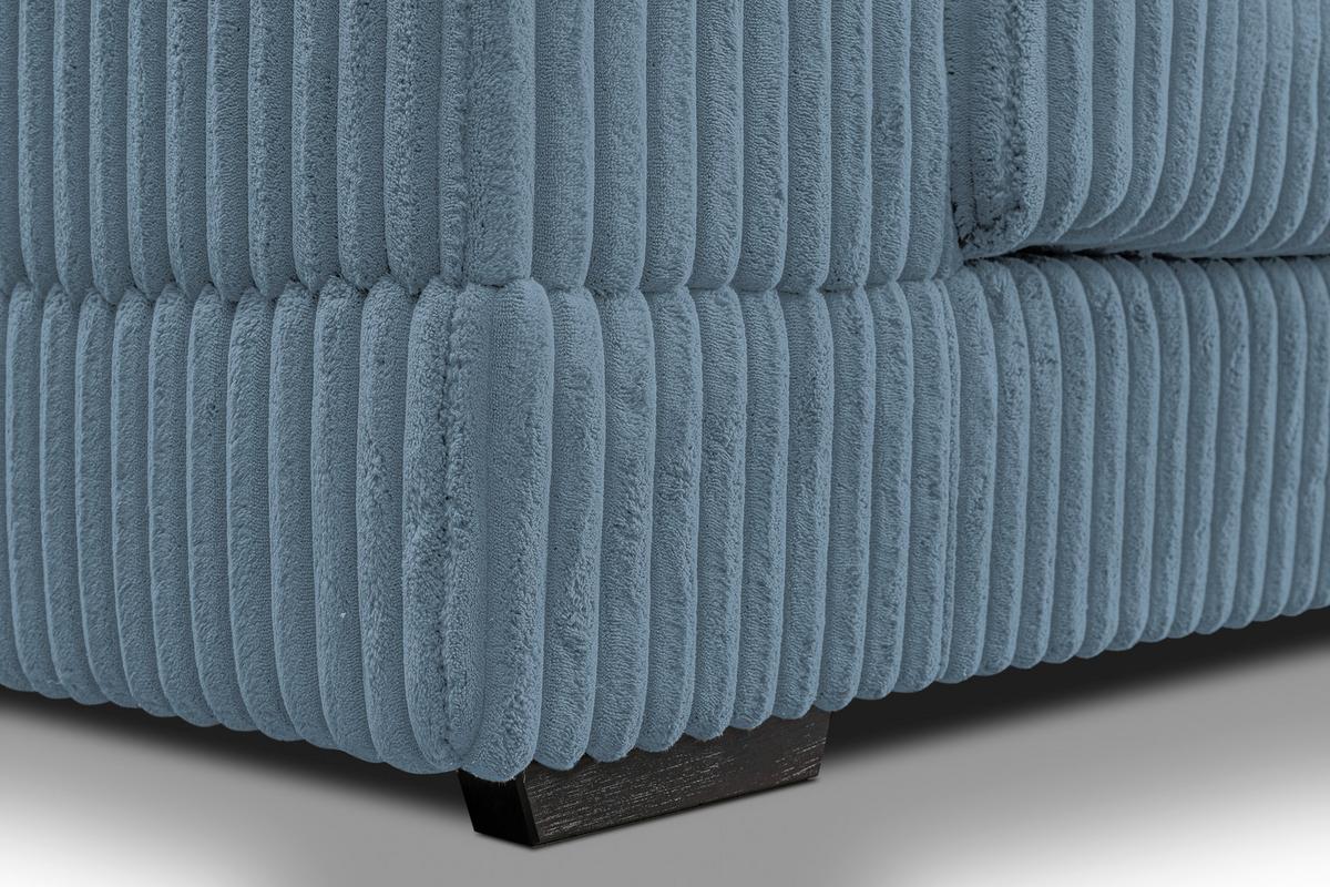 Ecksofa Funny - Schwarz/Hellblau, Design, Textil (195/285cm) - MID.YOU