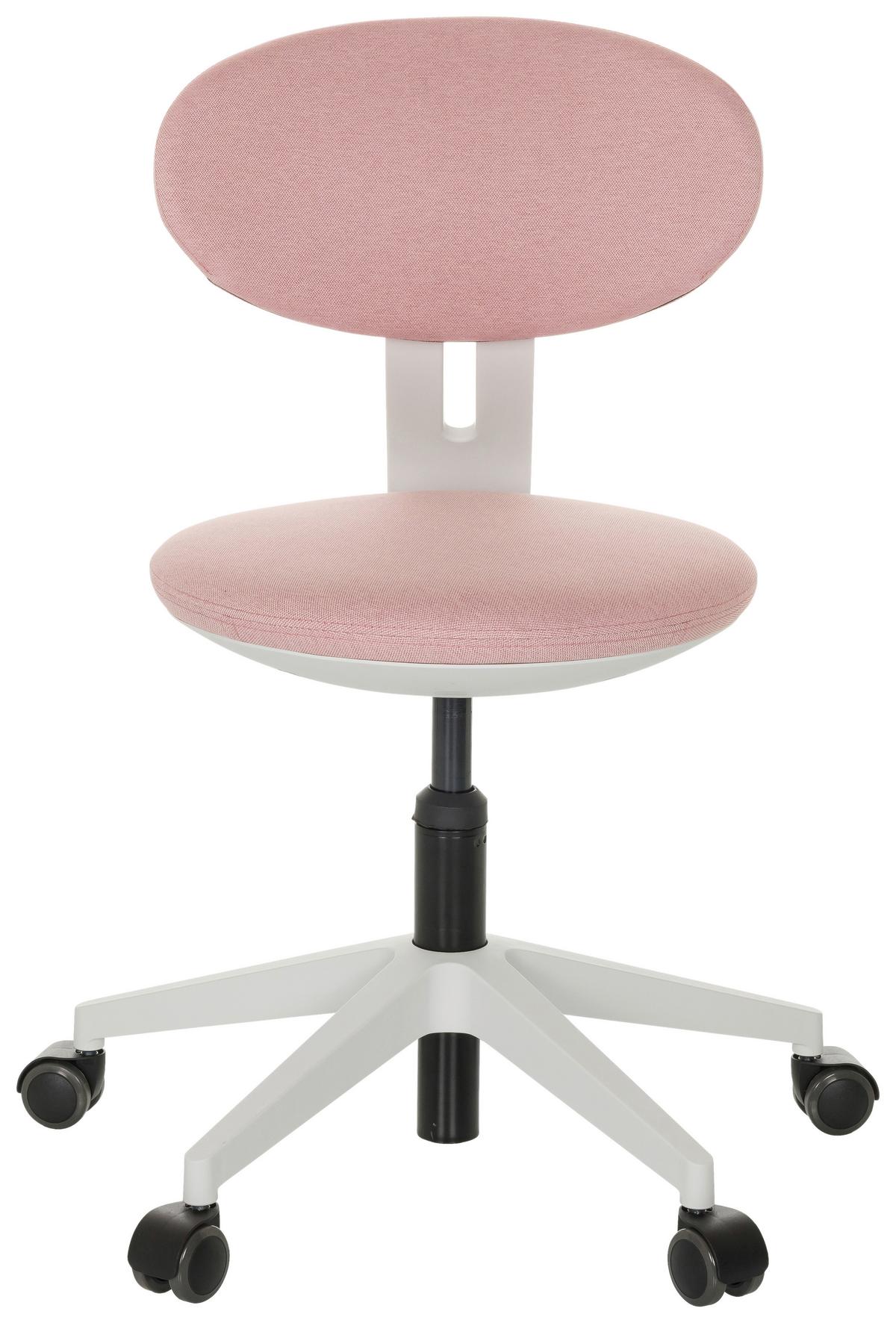 Jugenddrehstuhl Minimovo - Rosa/Weiß, Basics, Kunststoff/Textil (42/66-87/52cm) - MID.YOU