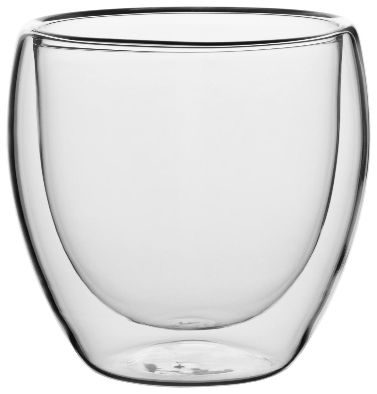 Kaffeeglas Transparent, 6-Teilig - Transparent, Trend, Glas (255ml) - Mäser