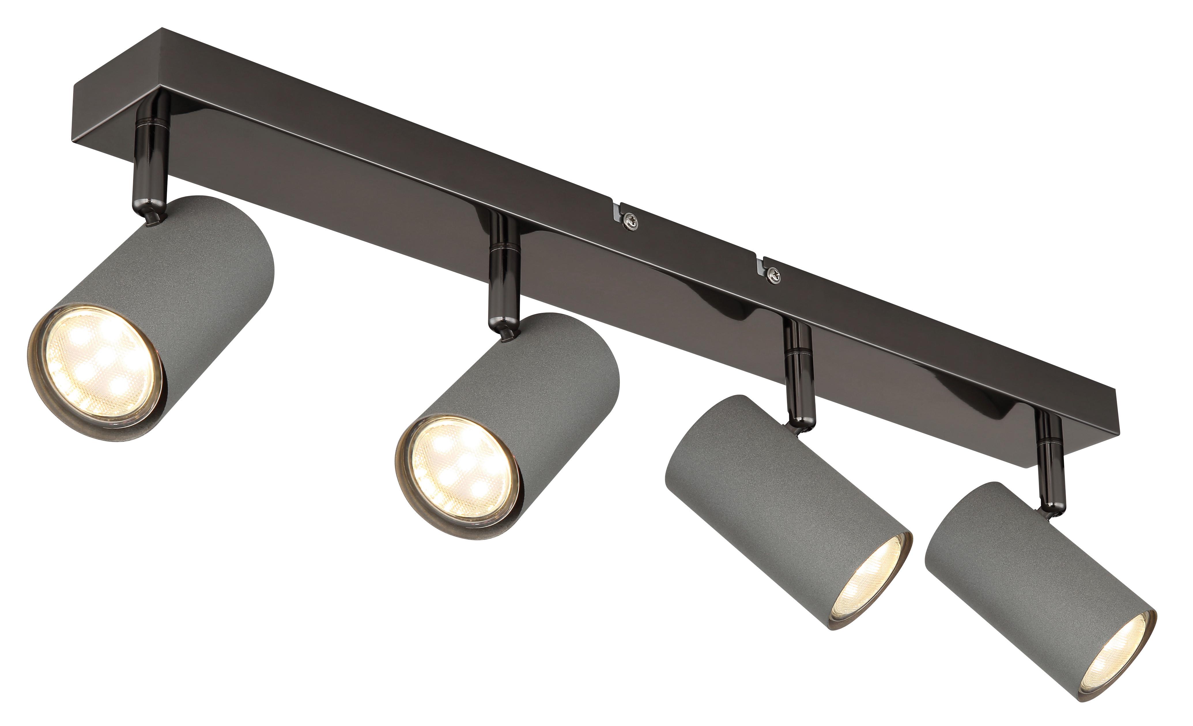 Strahler 57911-4s - Schwarzchrom/Grau, Design, Metall (56/10/12cm) - Globo