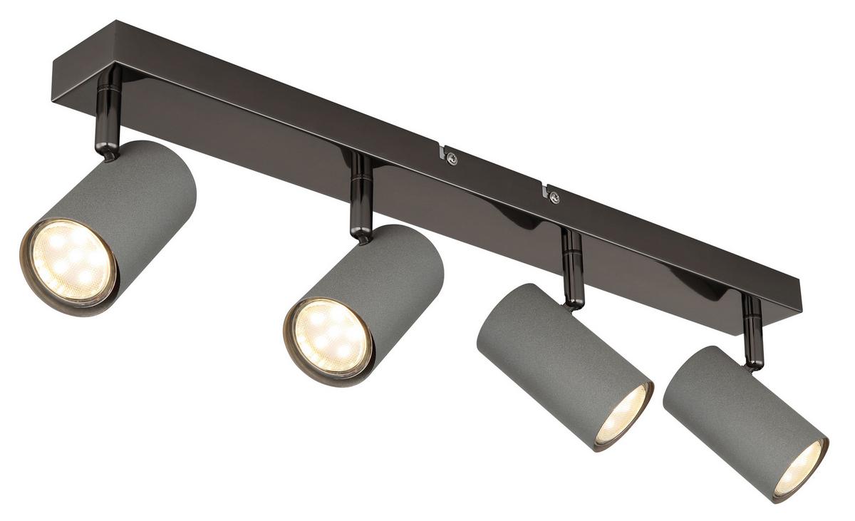 Strahler 57911-4s - Schwarzchrom/Grau, Design, Metall (56/10/12cm) - Globo