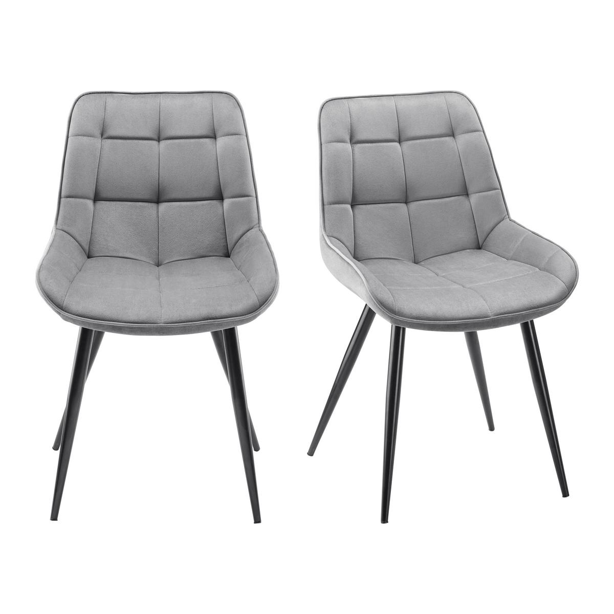 Jídelní židle ALINA šedá - šedá/černá, Moderní, kov/dřevo (59/84/51cm) - Bessagi Home