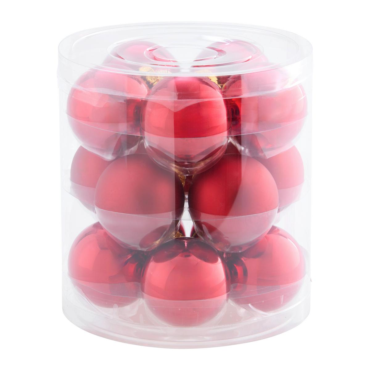 Vianočná guľa NOEL NOEL -PAZ- - červená, sklo (6cm) - Mömax