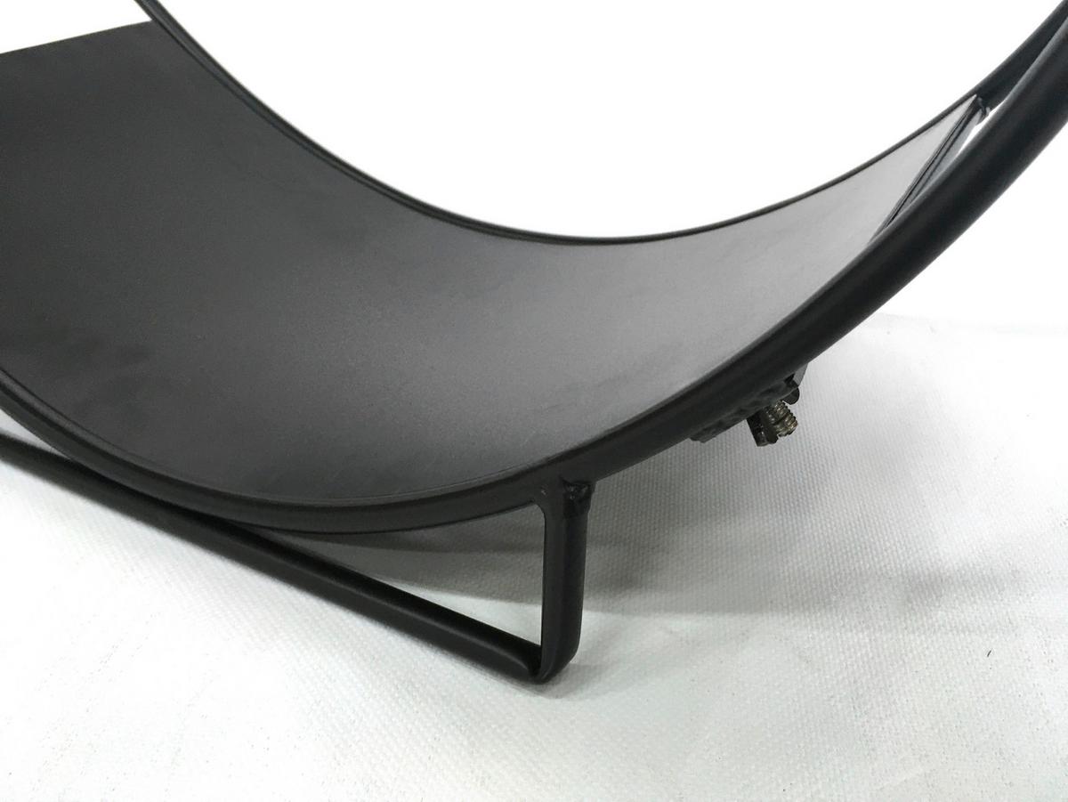Stojan na krbové drevo OSKAR čierna - čierna, Modern, kov (51/50/24cm) - Modern Living