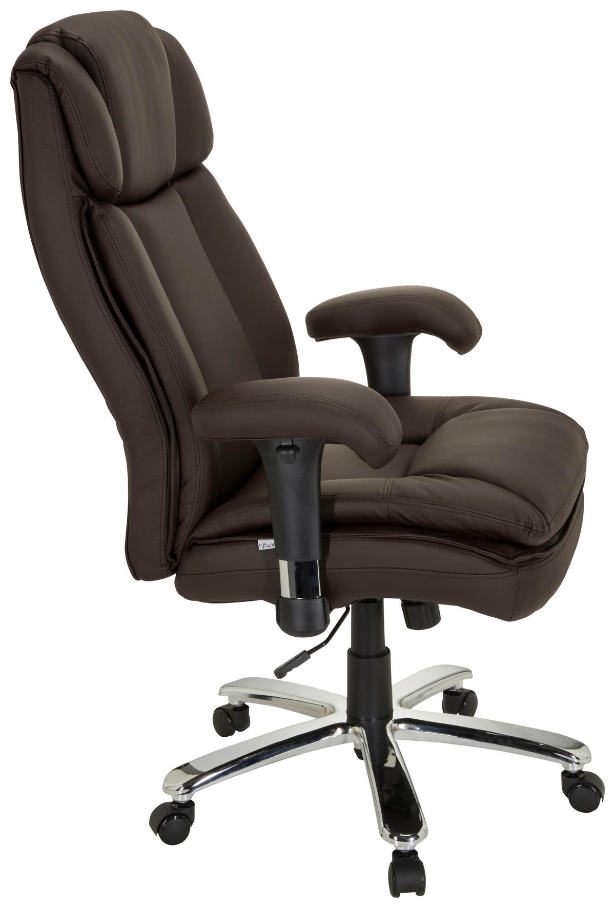 Chefsessel Builder Xxl I Dunkelbraun - Dunkelbraun/Silberfarben, MODERN, Kunststoff/Textil (77/123/84cm) - MID.YOU