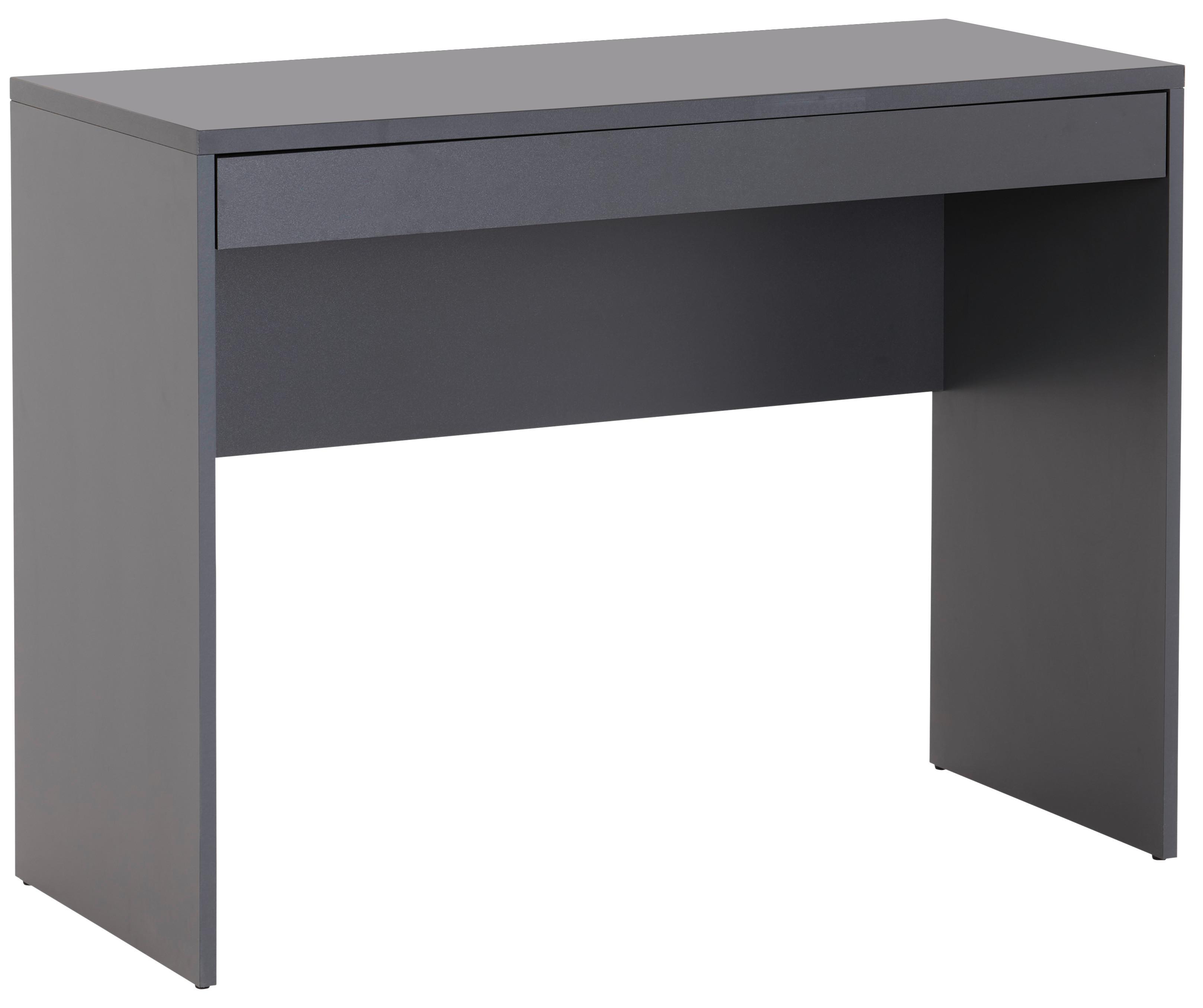 Schminktisch Sandy Anthrazit B: 100 cm mit Lade - Anthrazit, MODERN, Holzwerkstoff (100/76/45cm)