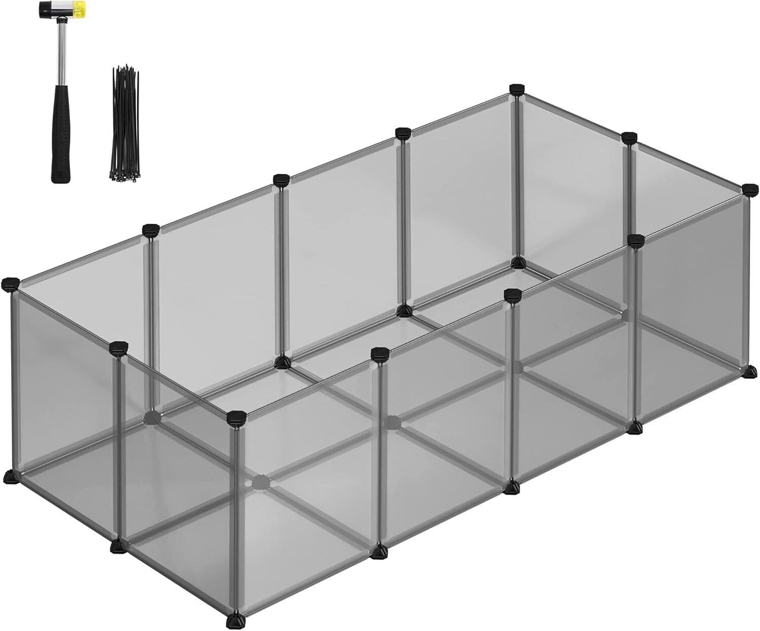 Heimtiergehege Grau B: 143 cm - Grau, Basics, Kunststoff (143/46/73cm)
