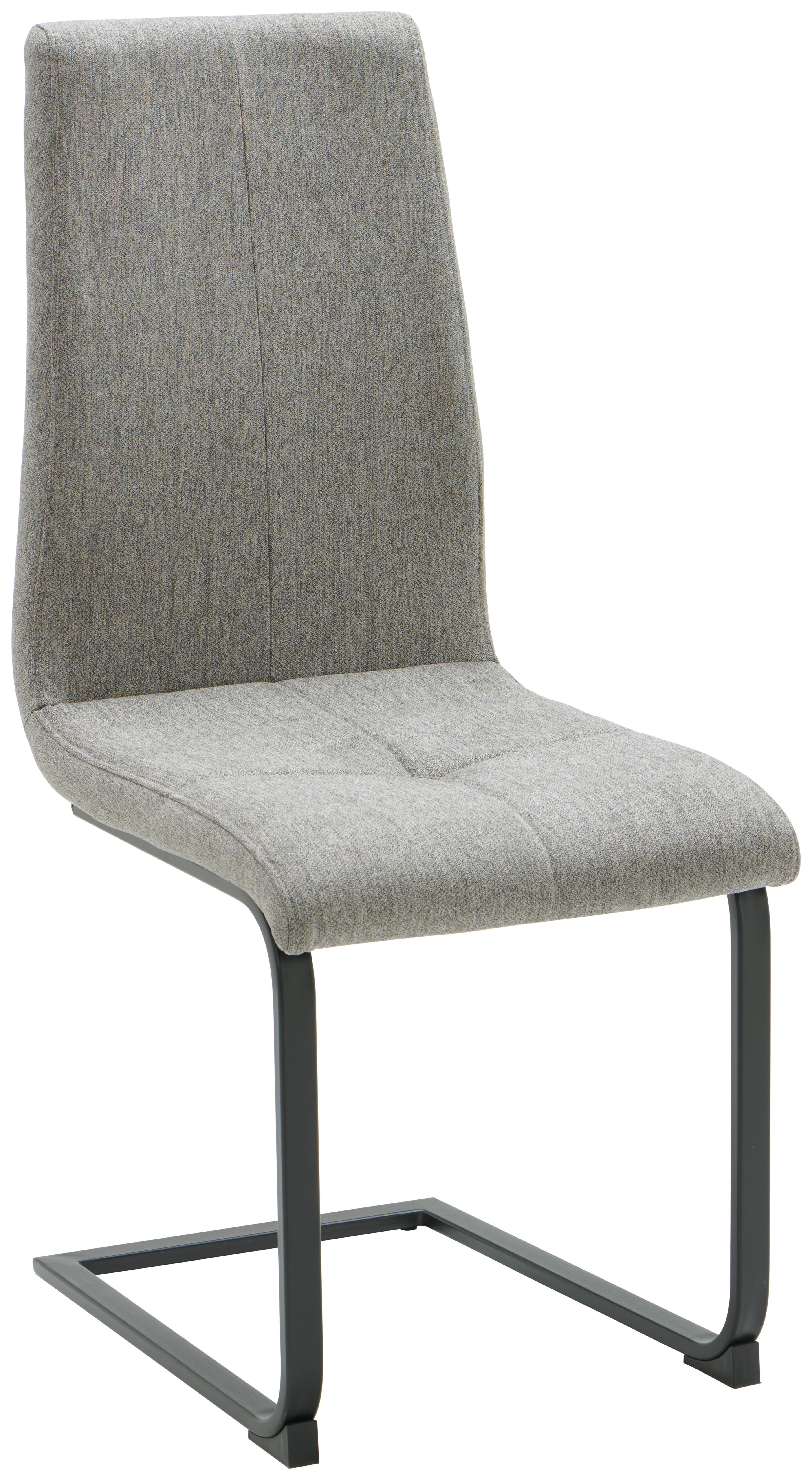 Schwingstuhl Tristan Grau/schwarz Gepolstert - Schwarz/Grau, MODERN, Holz/Textil (41/102/58cm) - James Wood