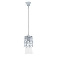 Hängeleuchte 49202*vintage - Blau/Grau, Basics, Glas/Metall (12,5/110cm) - Eglo