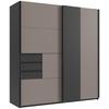 Schwebetürenschrank Coburg Graphitfarben/Sahara B: 180 cm - Beige/Graphitfarben, MODERN, Holzwerkstoff (180/198/65cm) - MID.YOU