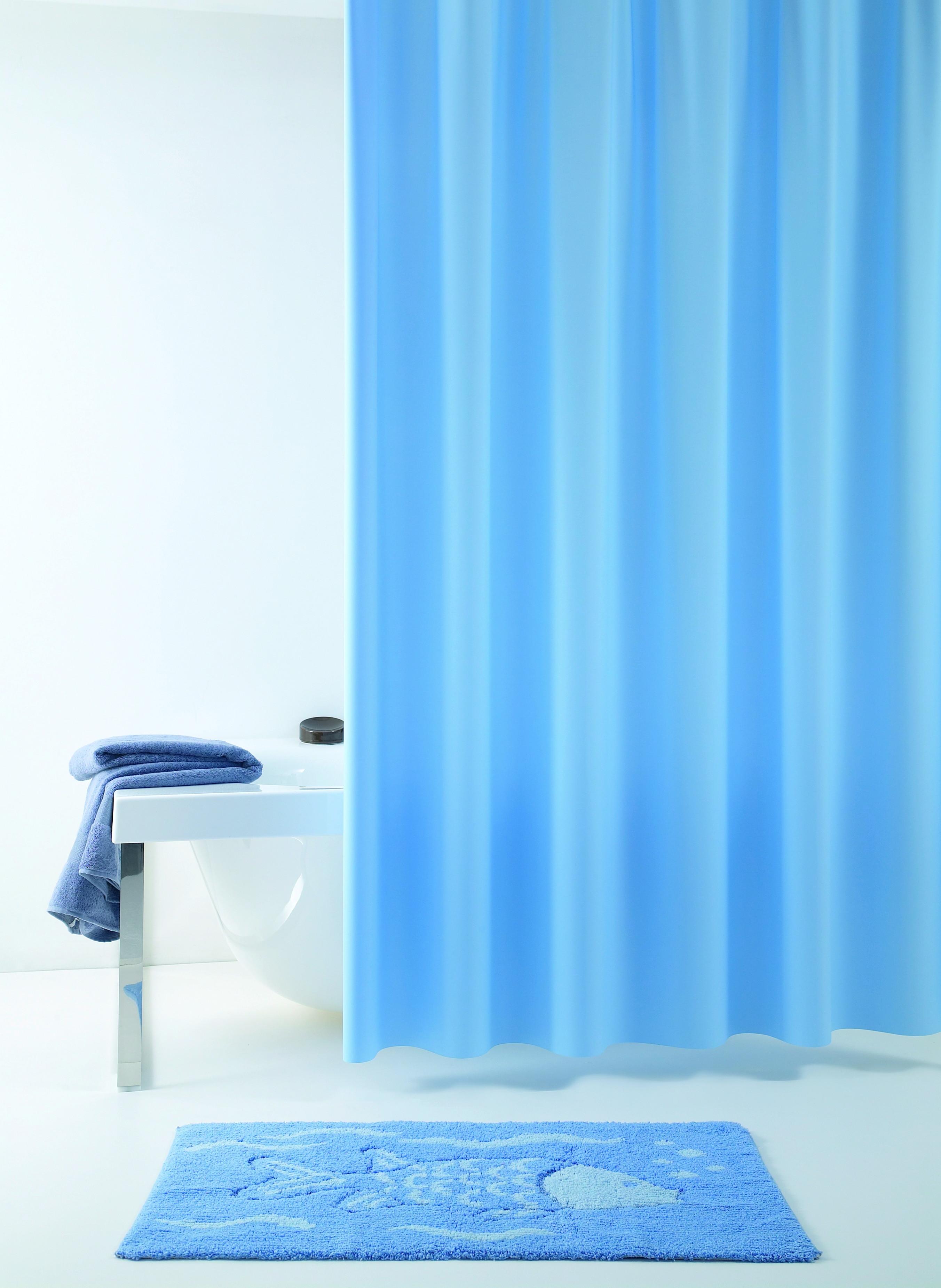 SPRCHOVÝ ZÁVĚS D1024-098509006 - modrá, Basics, plast (180/200cm) - Grund