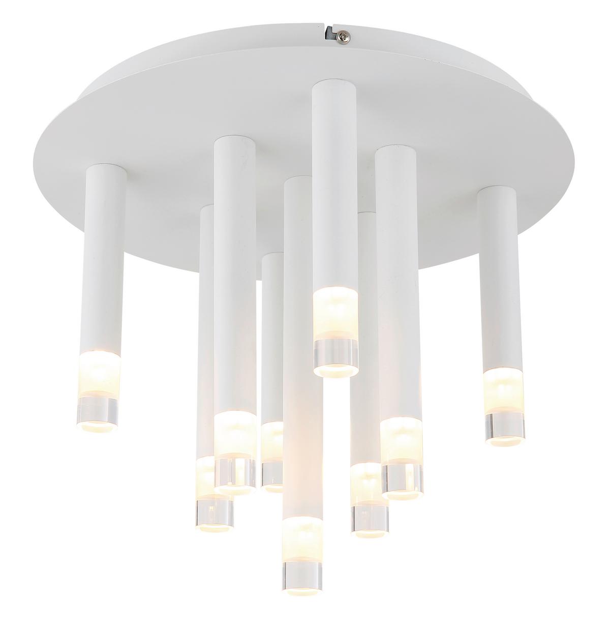 Deckenleuchte 15629w-9d - Klar/Weiß, Design, Kunststoff/Metall (34/29,6cm) - Globo
