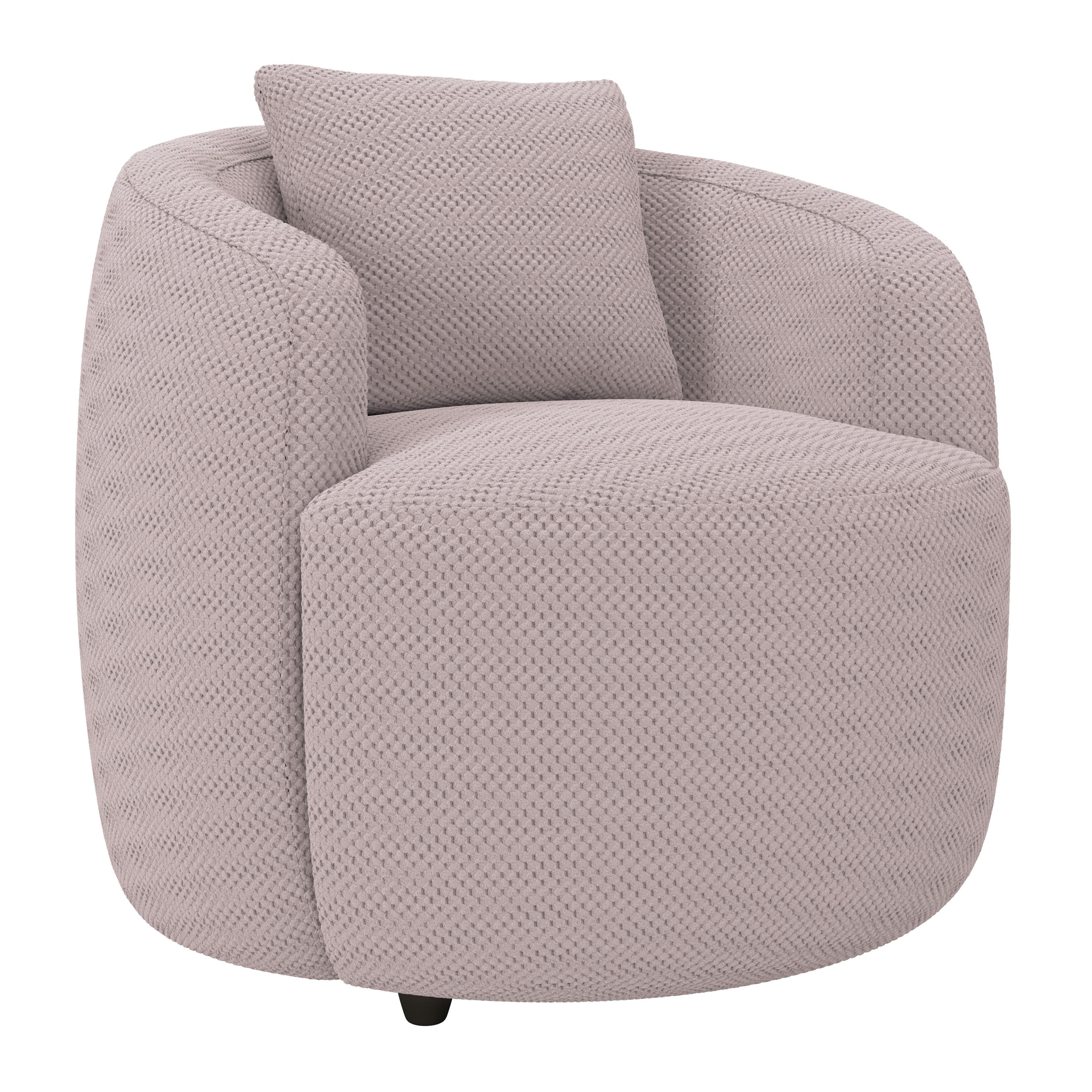 Relaxačné kreslo PINA, svetloružová, s vankúšom - čierna/svetloružová, Modern, textil/plast (81/74/81cm)