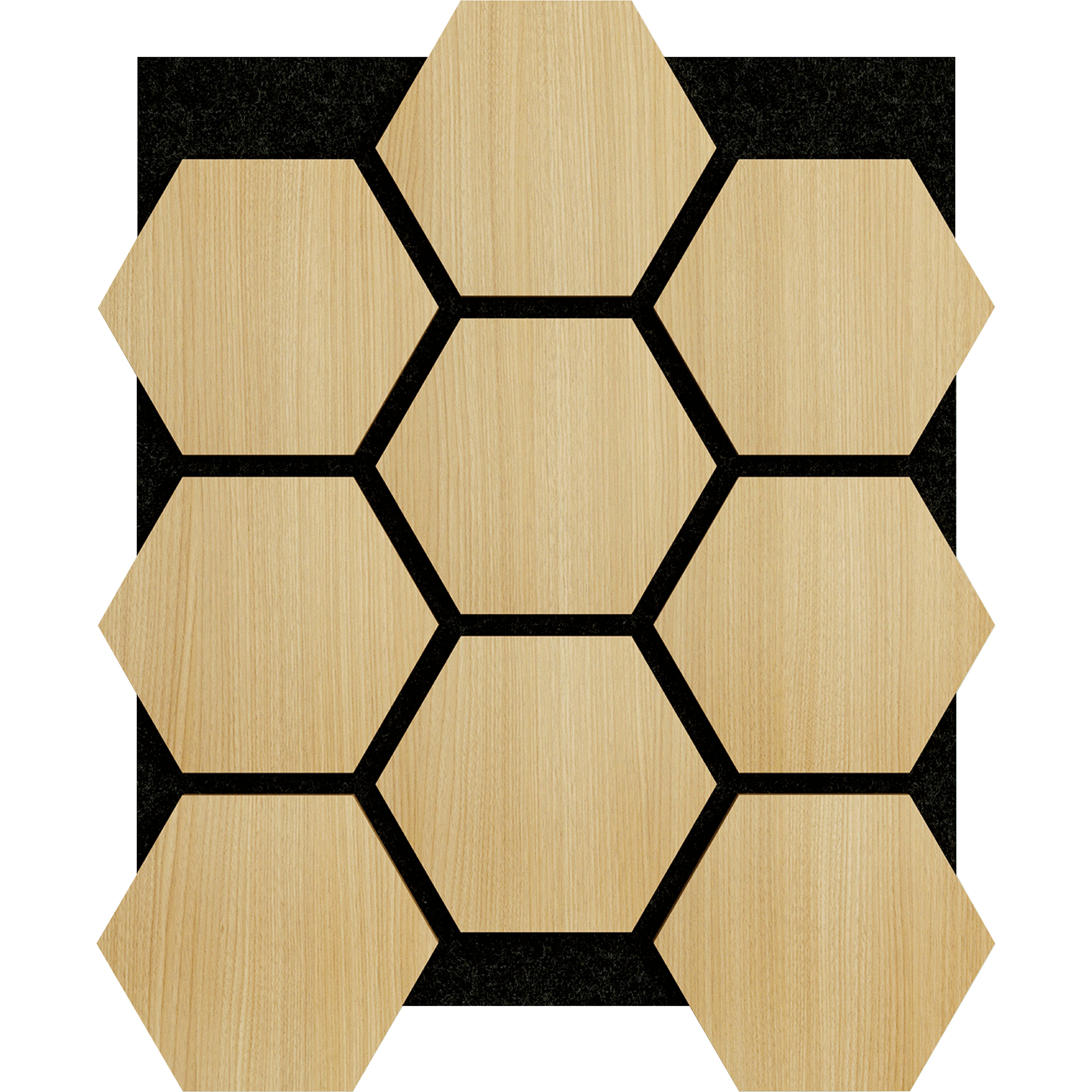 Akustikpaneel Sonido Hexagon - Hellbraun/Eichefarben, KONVENTIONELL, Holzwerkstoff/Kunststoff (76/57.4/1.8cm) - Novel