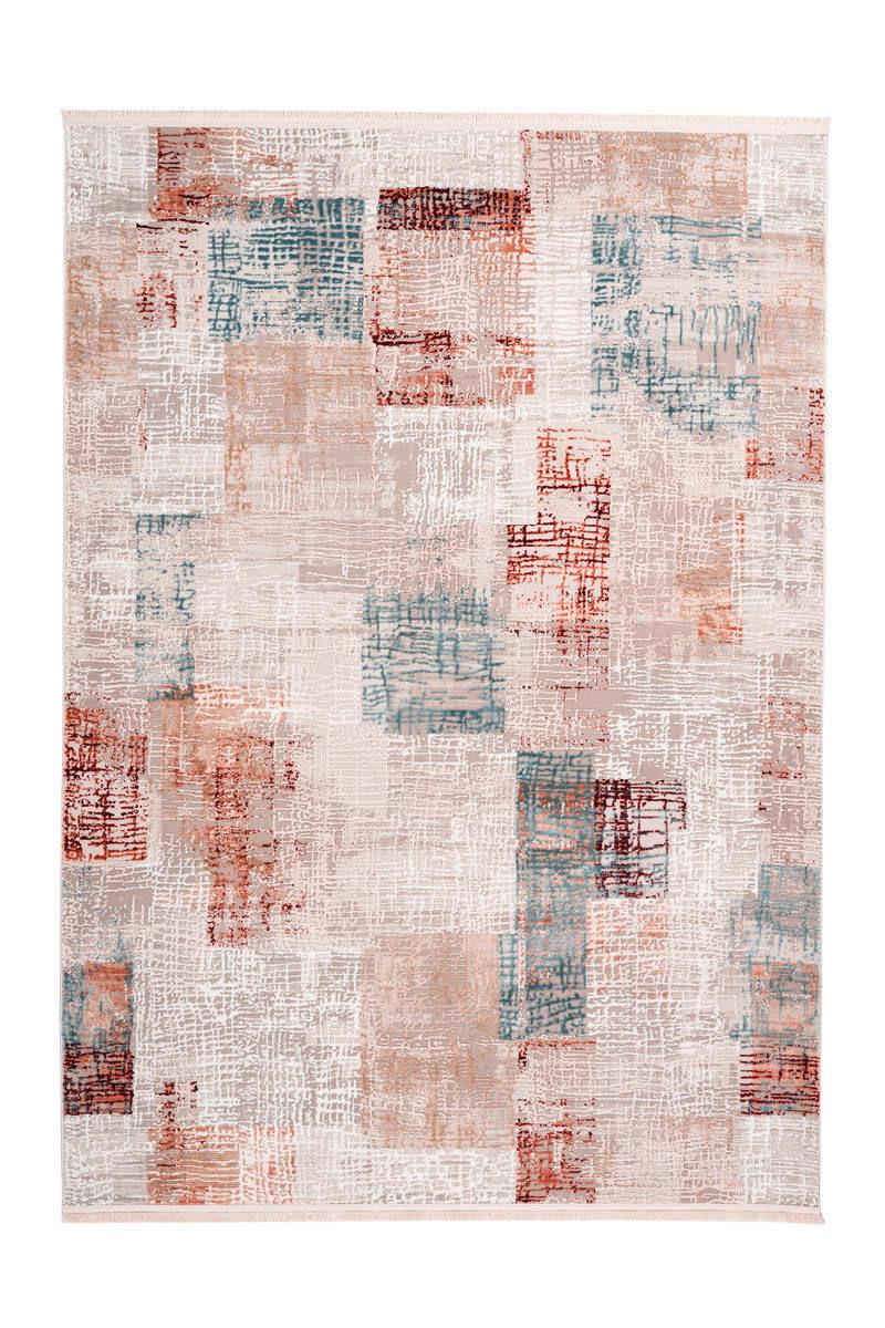 Webteppich Grau/Rosa Akropolis 200x300 cm - Rosa/Grau, Design, Textil (200/300cm) - Kayoom