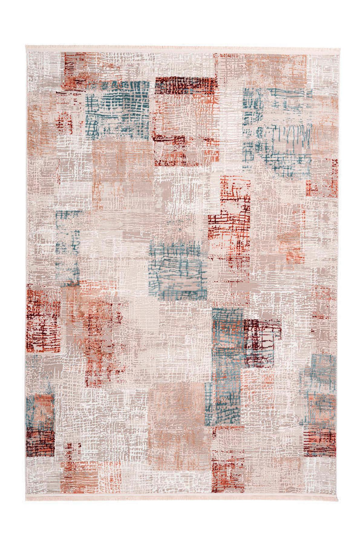 Webteppich Grau/Rosa Akropolis 200x300 cm - Rosa/Grau, Design, Textil (200/300cm) - Kayoom