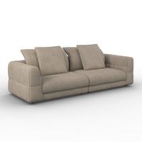 Pohovka LEA, béžová žinylka - černá/béžová, Moderní, kov/dřevo (284/87/110cm) - Bessagi Home