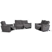 3-Sitzer-Sofa Tokio Mit Relaxfunktion Grau B: 200 cm - Grau, MODERN, Holz/Textil (200/96,5/102cm)