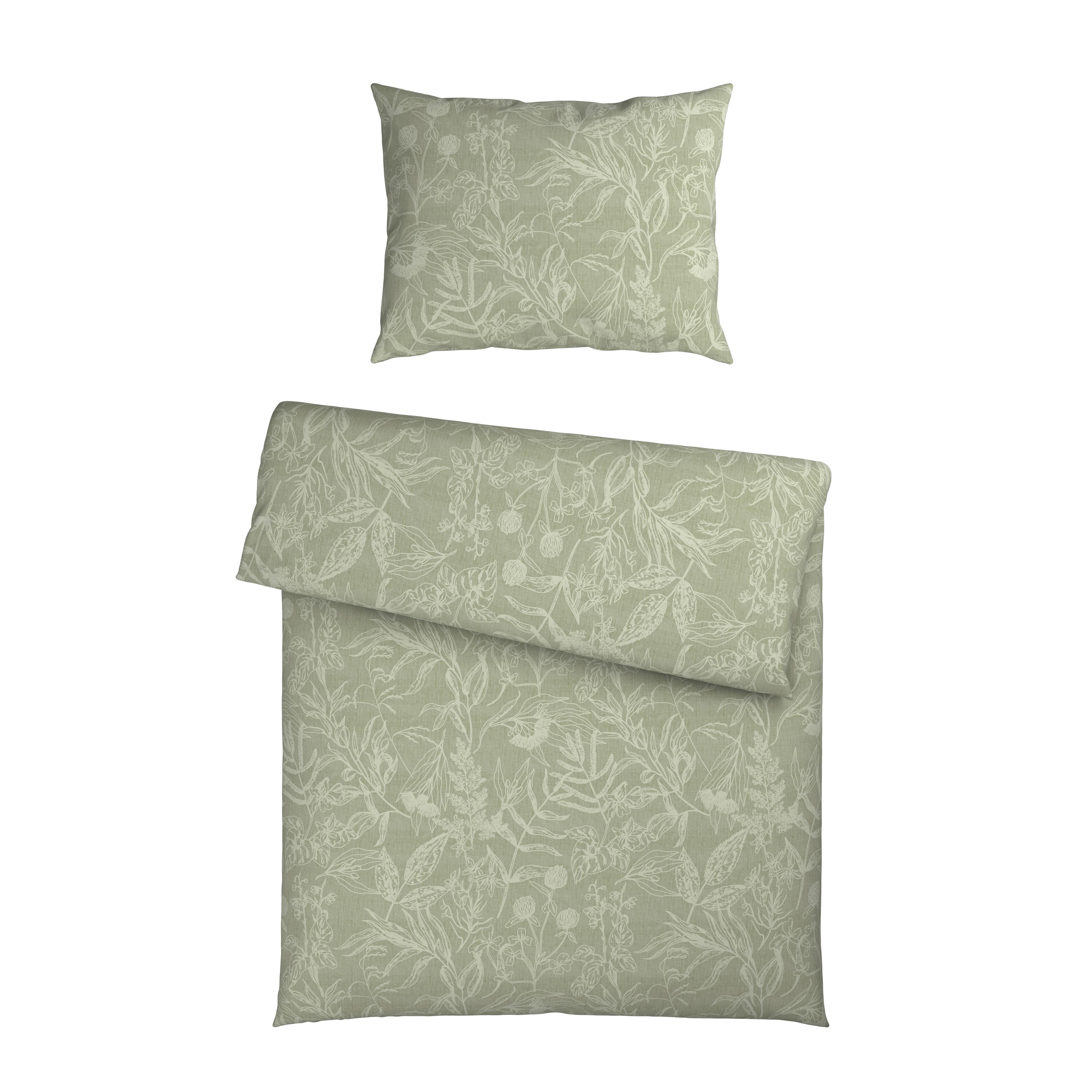 POSTEĽNÁ BIELIZEŇ Tylpur, ca. 70x90/140x200cm - šalviovozelená, textil (140/200cm) - Mömax