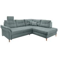 Ecksofa Brizzini, Blau S: 264x206 Cm - Blau/Naturfarben, MODERN, Textil (264/206cm) - Livetastic