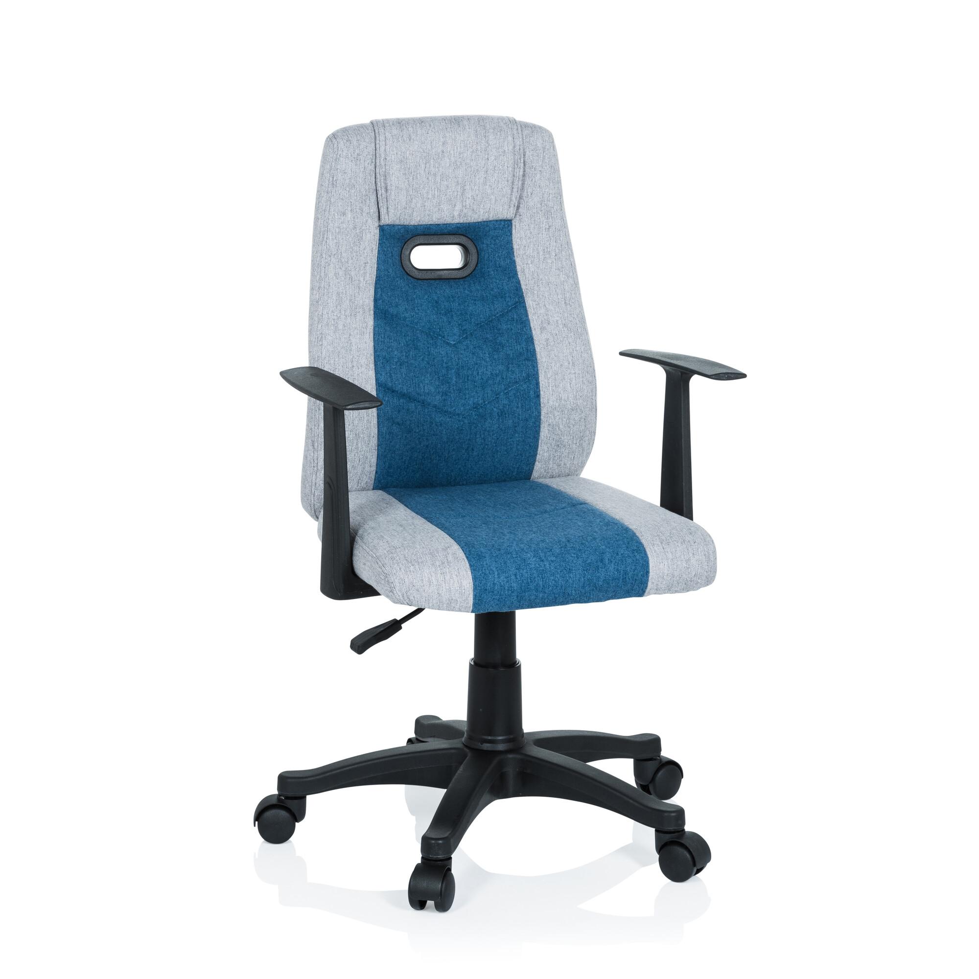 Jugenddrehstuhl Kiddy Extra Blau/Grau - Blau/Schwarz, Basics, Kunststoff (55/95-105/45cm) - MID.YOU