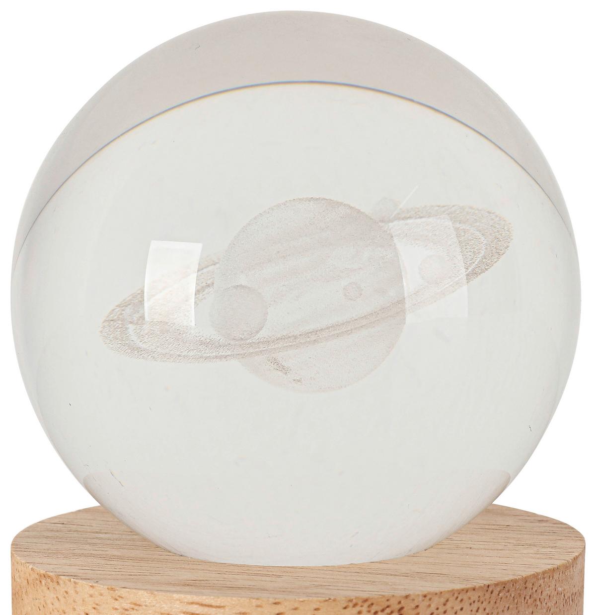 DEKORAČNÍ LED SVÍTIDLO MONI - průhledné/přírodní barvy, Romantický / Rustikální, kompozitní dřevo/plast (8/9,5cm) - Mömax